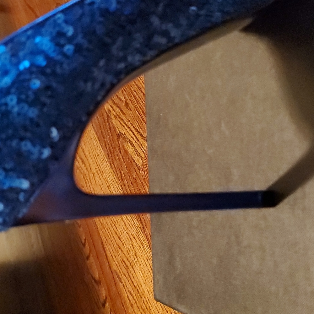 NWT Saint Laurent Blue Sequin Womens Pumps - Size 38 (US 8) NWT - Picture 12 of 16